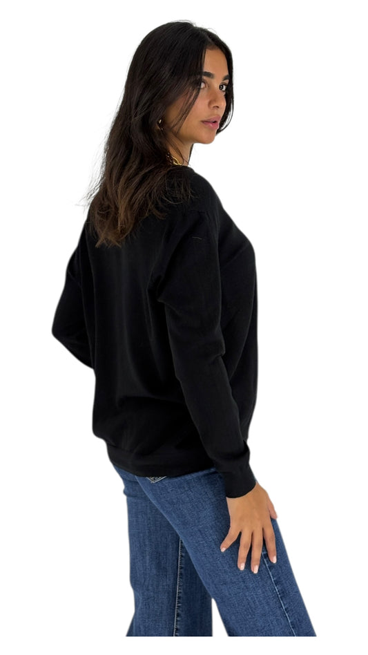 Troy Black Cardigan