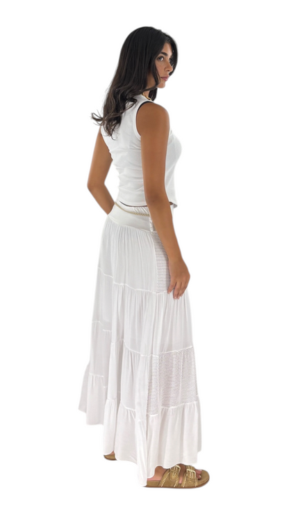 Rahaf White Skirt