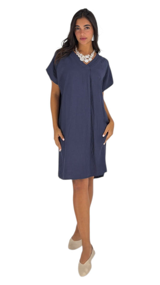 Sat Navy Dress