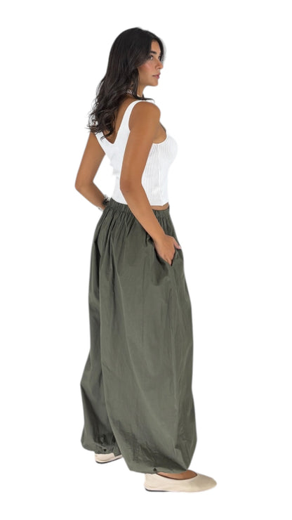 Yusra Olive Pants