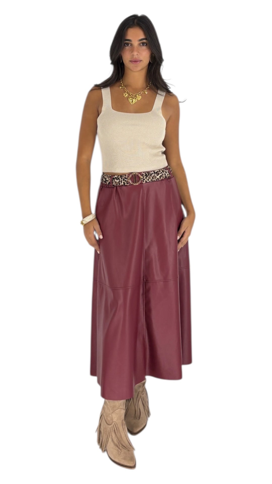Nisreen Maroon Skirt