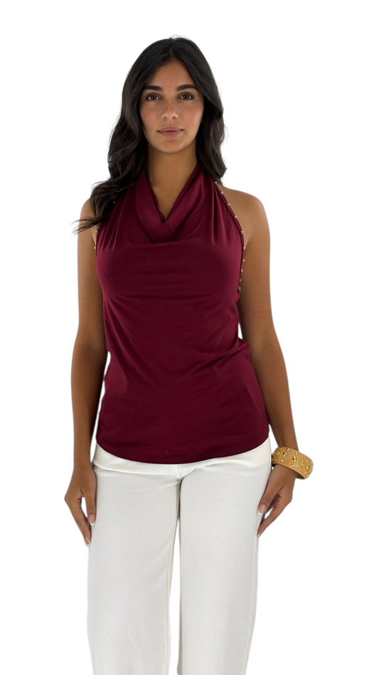 Cina Maroon Top