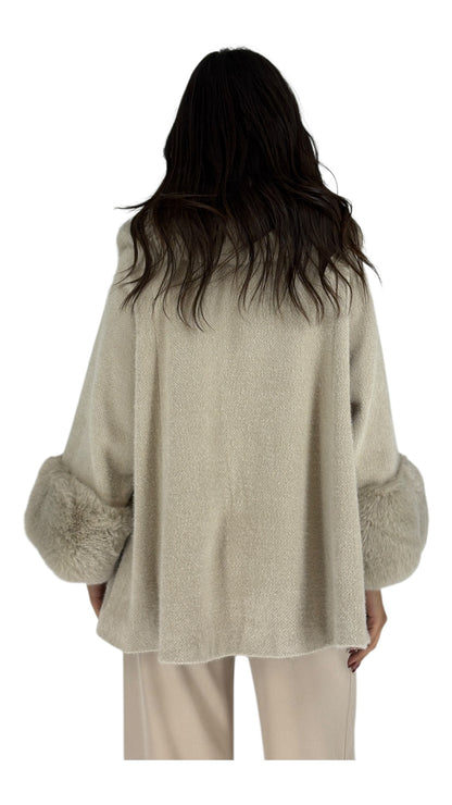 Wise Beige Poncho