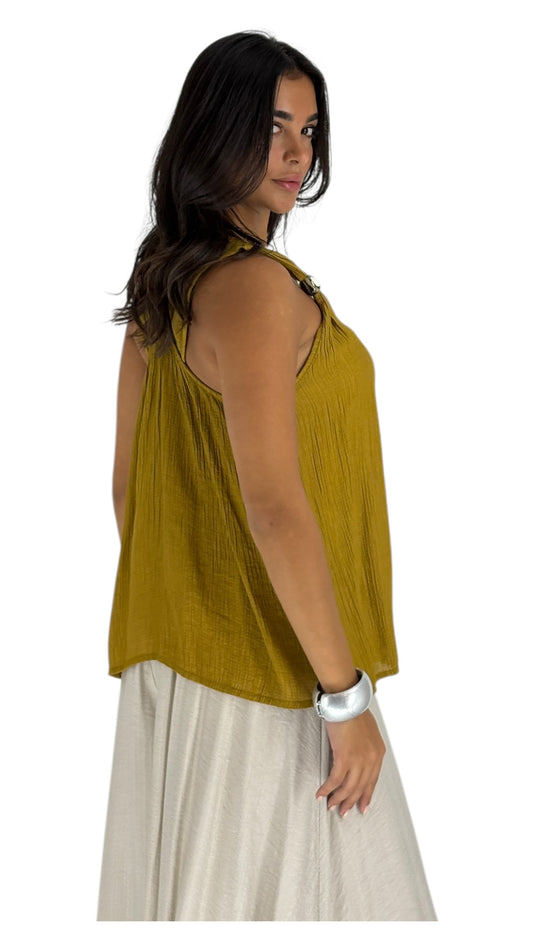 Aroura Mustard Top