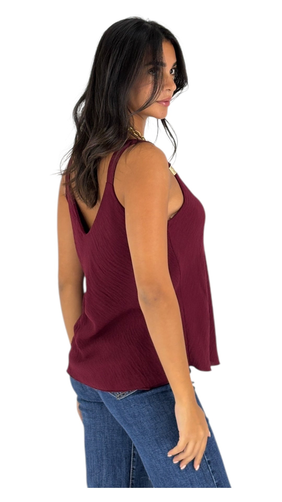 Bana Maroon Top
