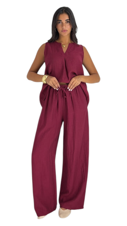 Remi Maroon Pants