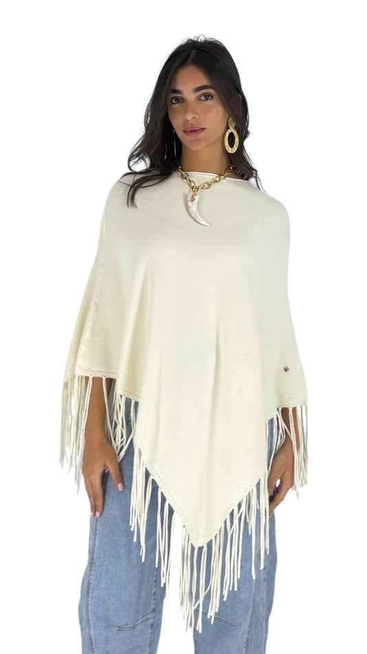 Kali Offwhite Poncho