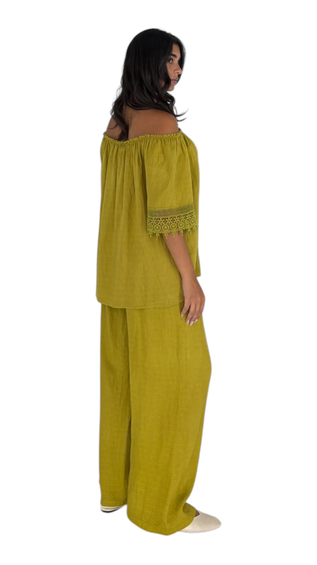 Liz Chartreuse Pants
