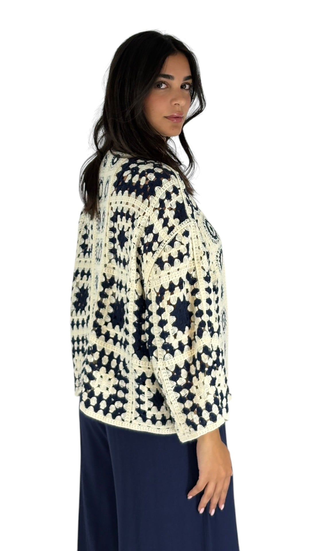 Yomna Navy Cardigan