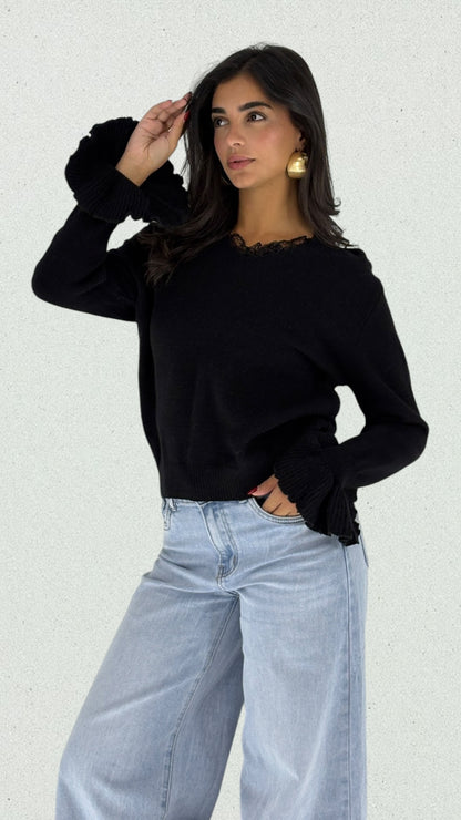 Luna Black Sweater