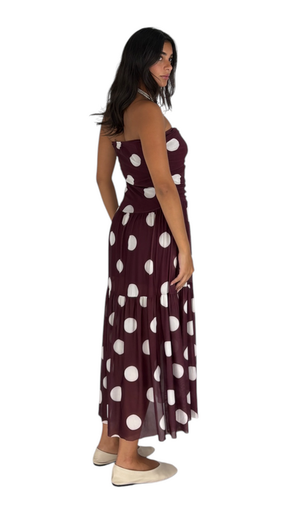 Dunia Maroon Dress