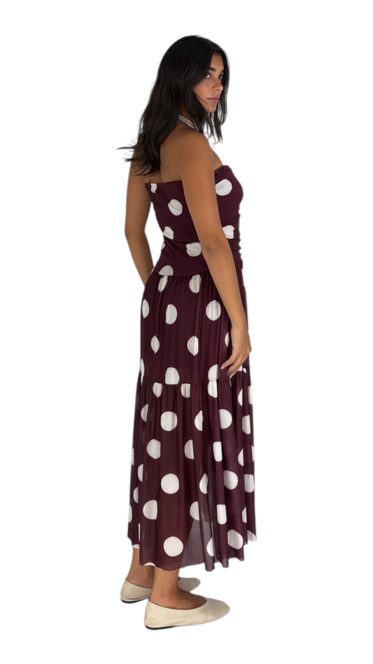 Dunia Maroon Dress