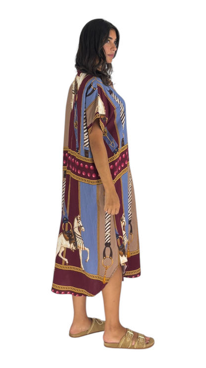 Horse Maroon Dress