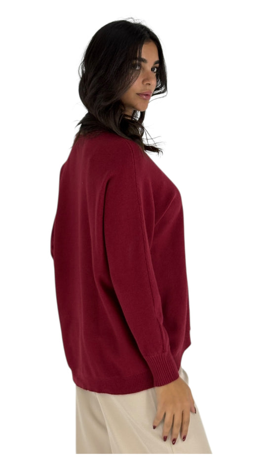 Andria Maroon Sweater