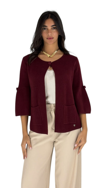 Zowi Maroon Cardigan