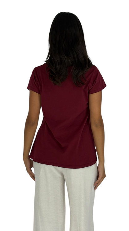 Rania Burgundy T-Shirt