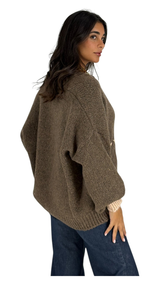 Maria Brown Cardigan