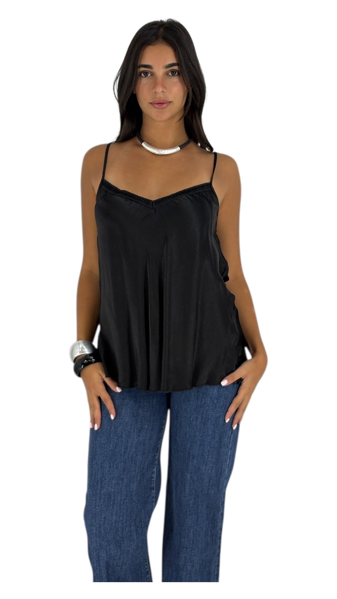 Fadia Black Camisole