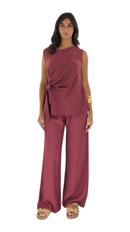 Eleni Dark Cherry Pants