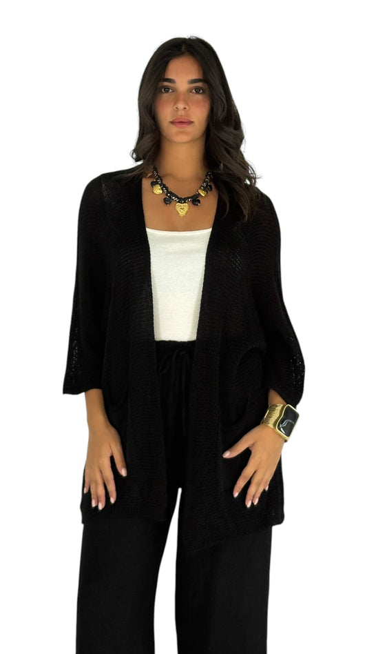 Locs Black Cardigan