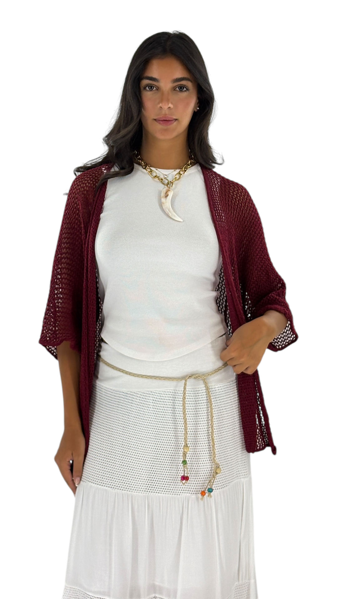 Star Burgundy Cardigan