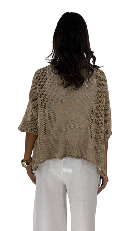 Star Camel Cardigan
