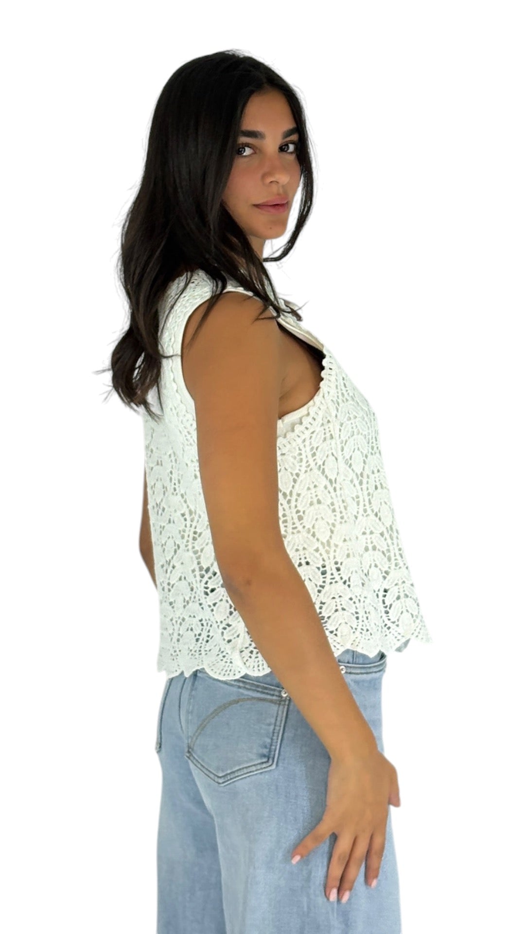 Edie White Vest