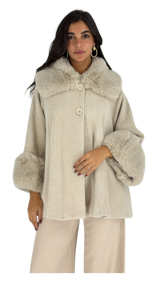 Wise Beige Poncho