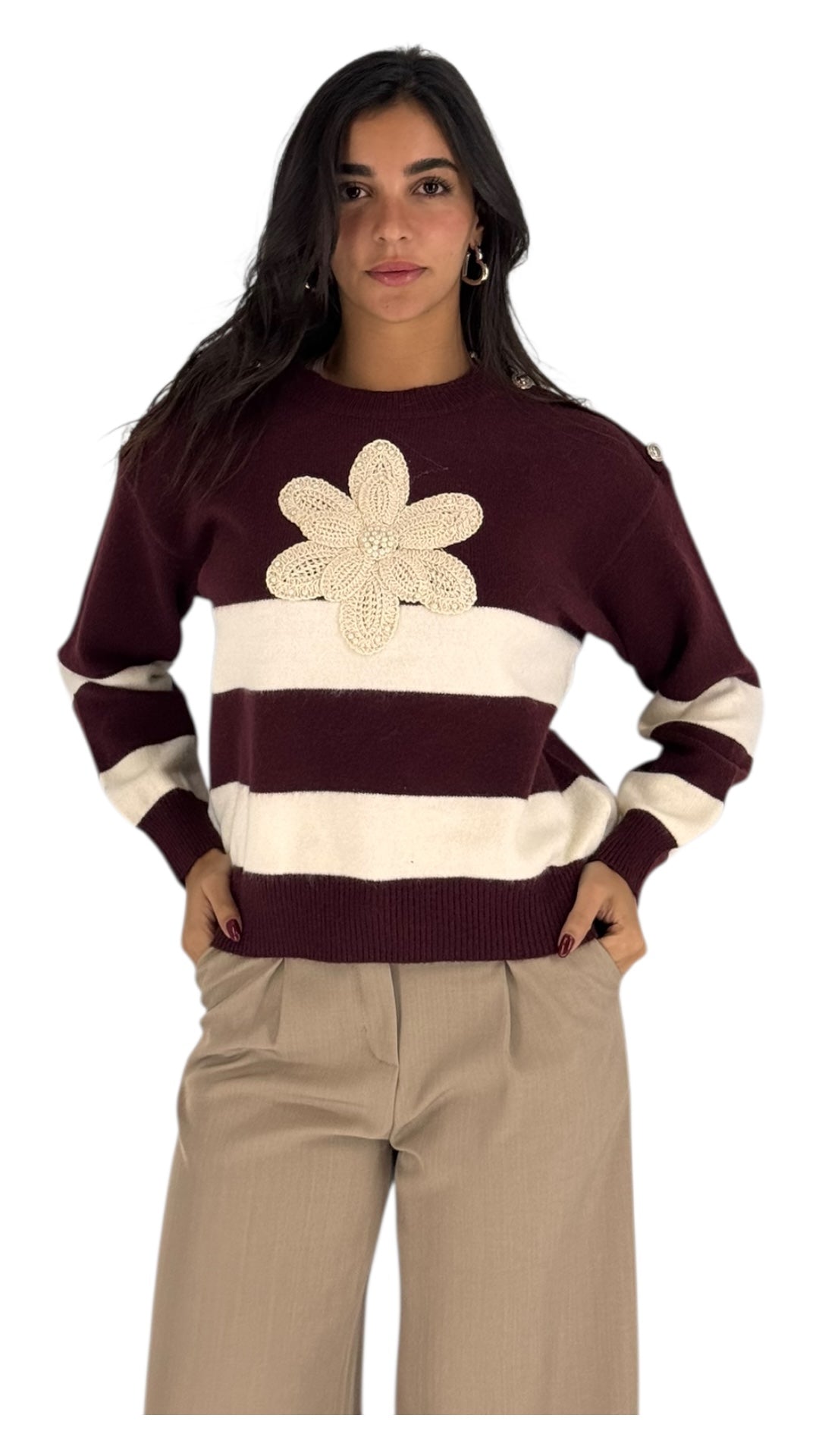 Floria Burgundy Sweater