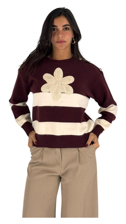 Floria Burgundy Sweater