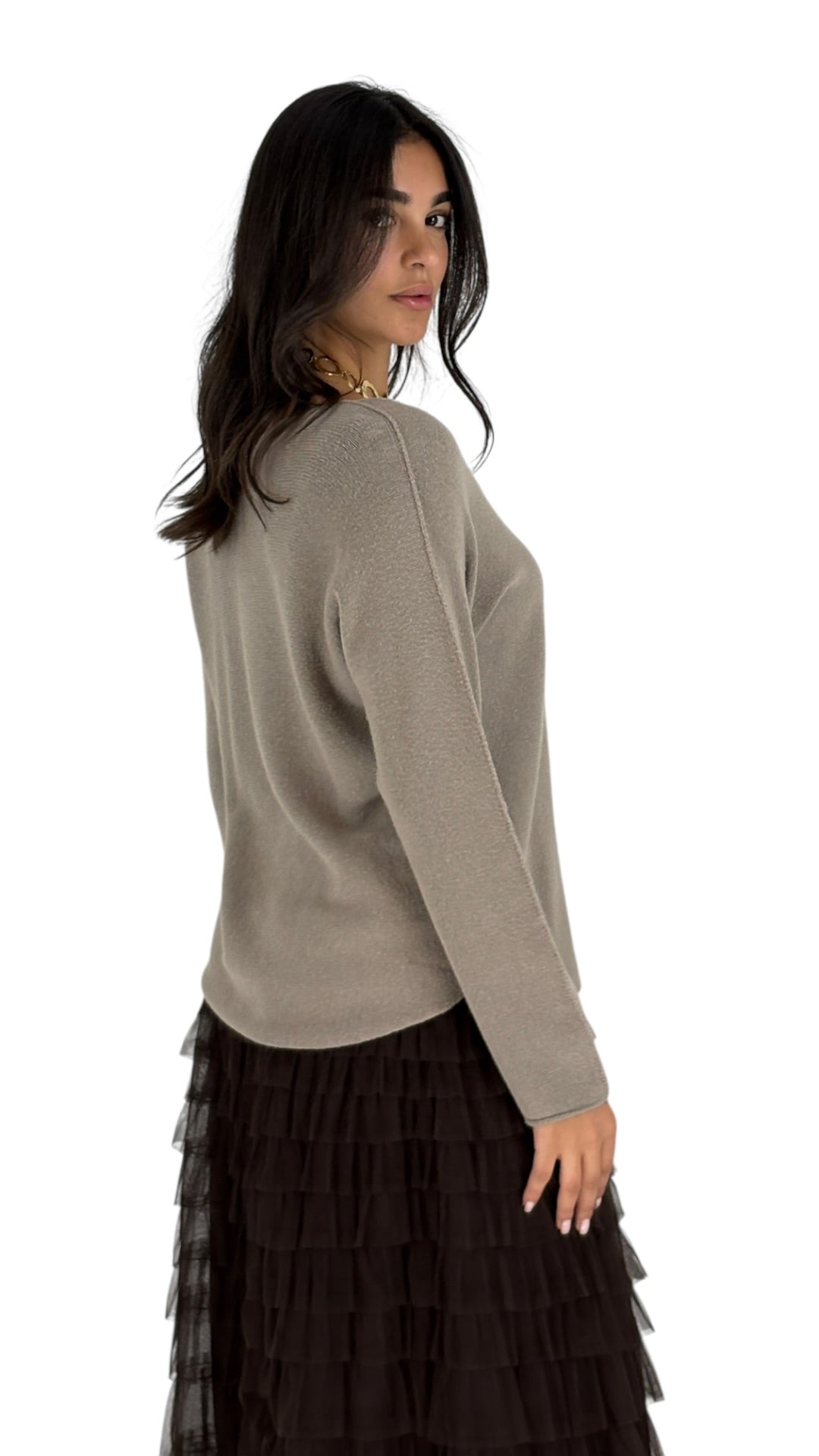 Carmen Taupe Sweater