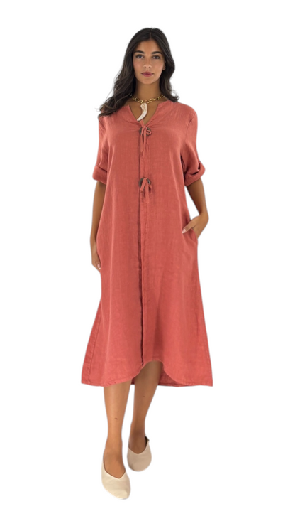 Zain Salmon Dress