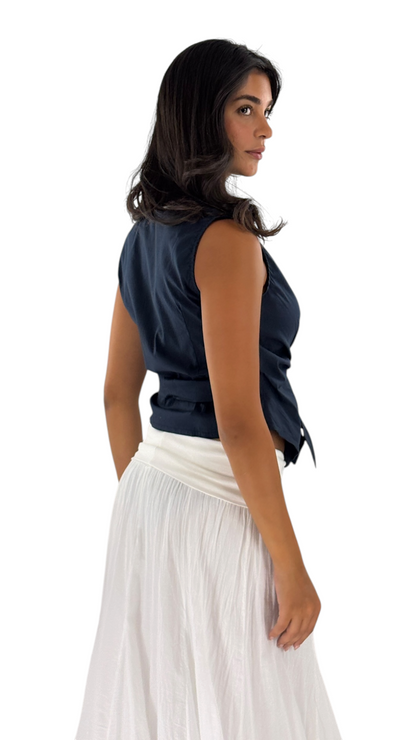 Marie Navy Vest