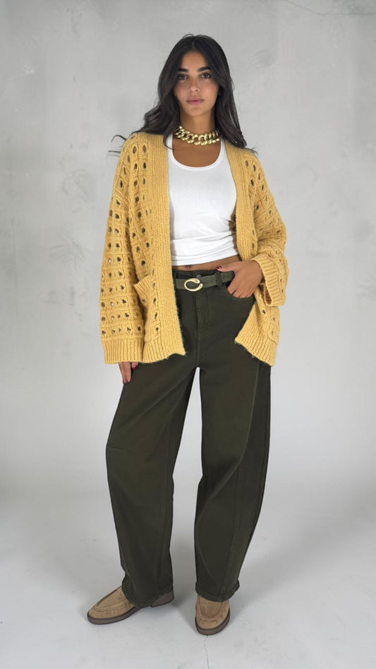Niha Mustard Cardigan