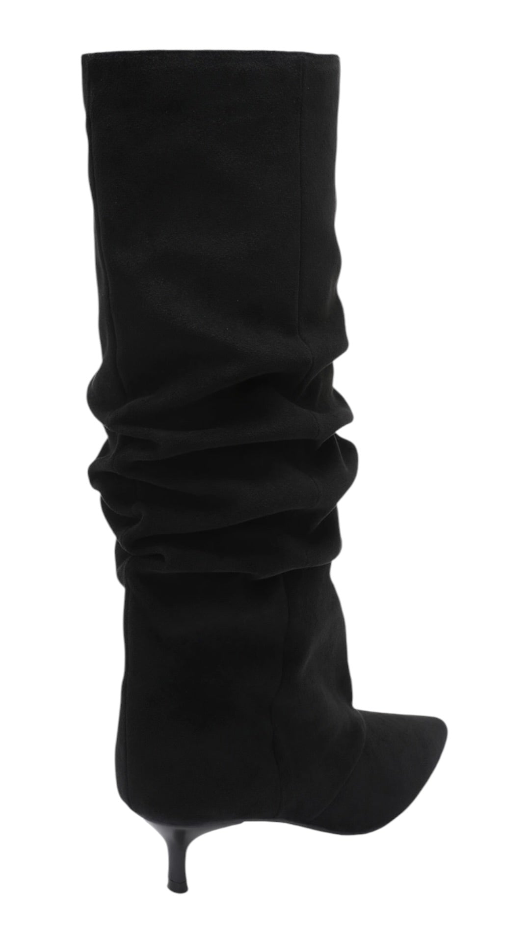 Pleated low-heel boots