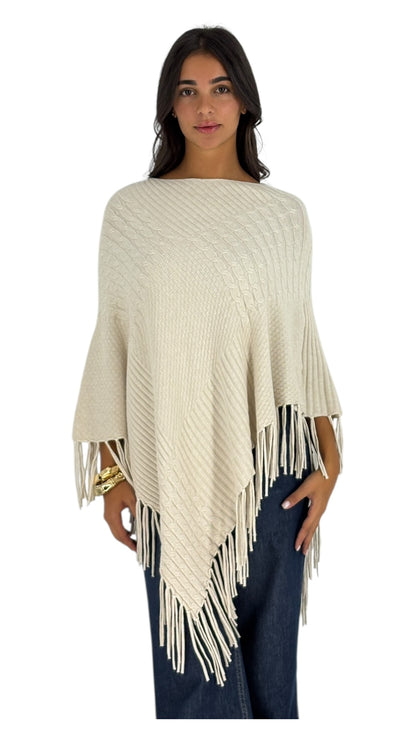 Jaidaa Beige Poncho