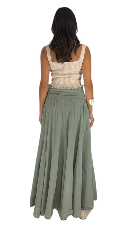Roulett Kaki Skirt
