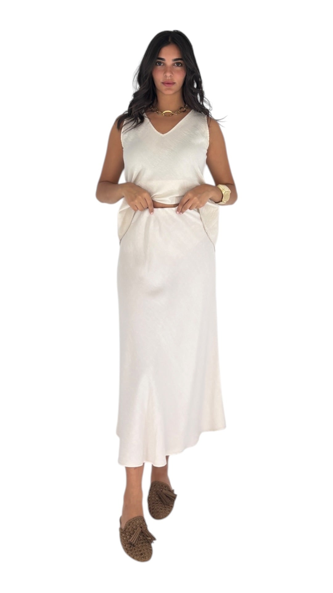 Slade Cream Skirt
