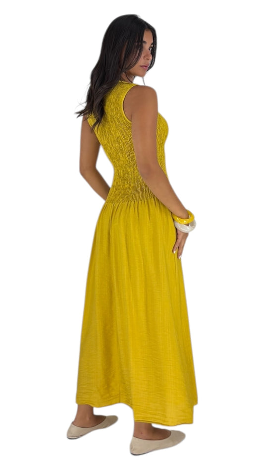 Liza Mustard Dress