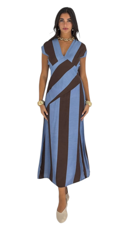 Jade Blue/Brown Dress