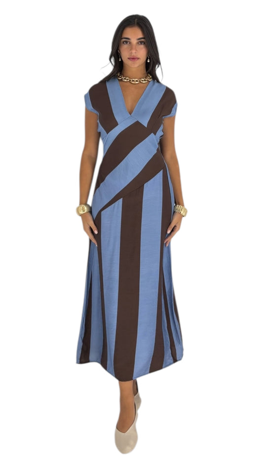 Jade Blue/Brown Dress