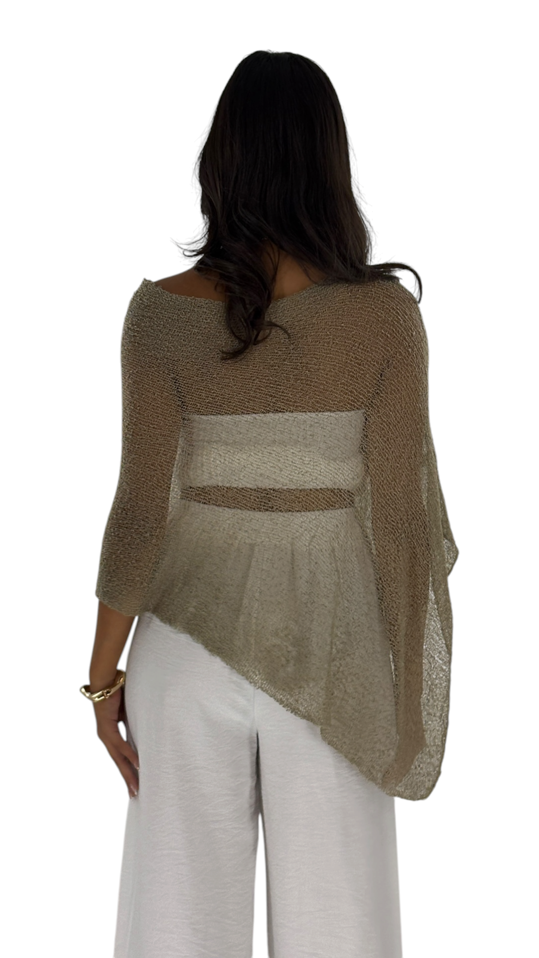 Laila Beige Poncho