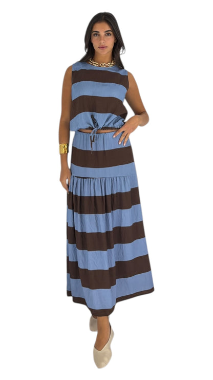 Alora Brown/Blue Skirt