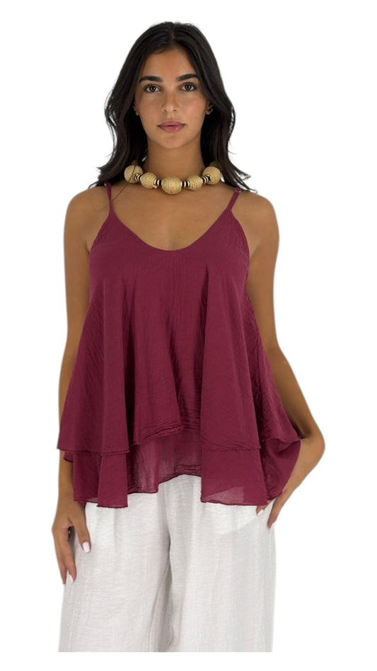 Wanda Maroon Top
