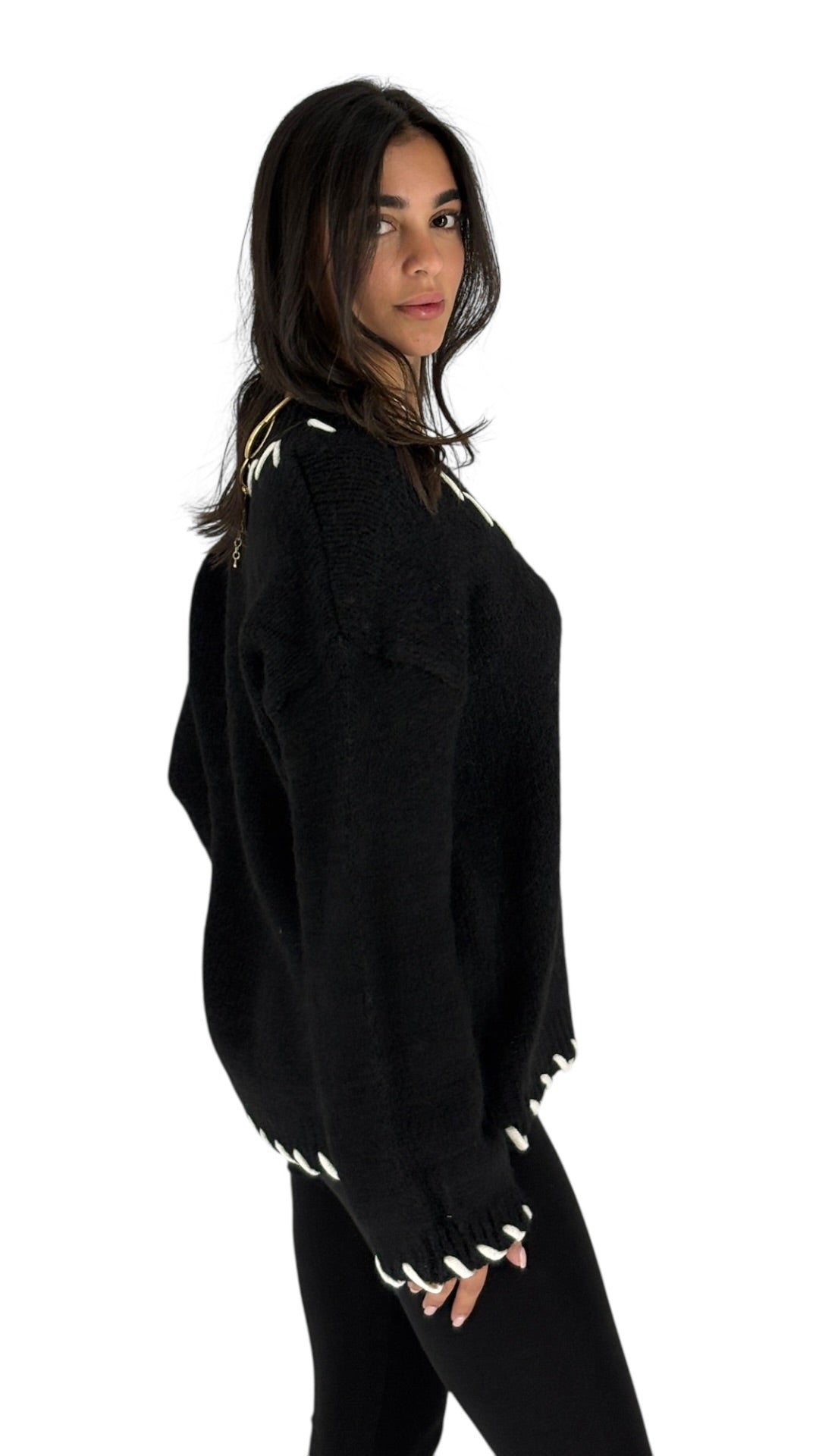 Tanvi Black Sweater