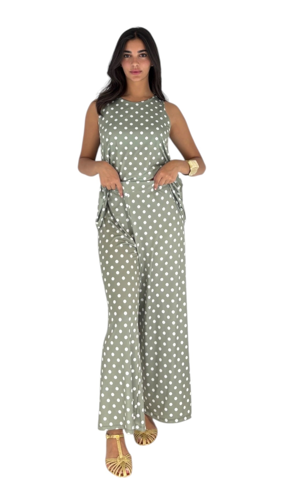 Twyla Kaki/White Set
