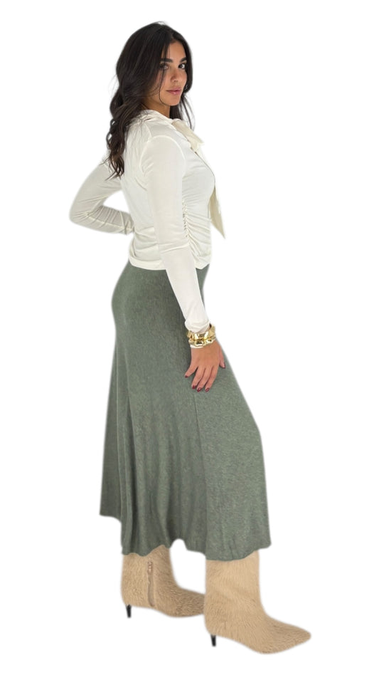 Basant Kaki Skirt