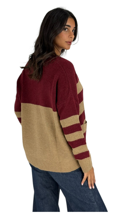 Fadia Burgundy Cardigan