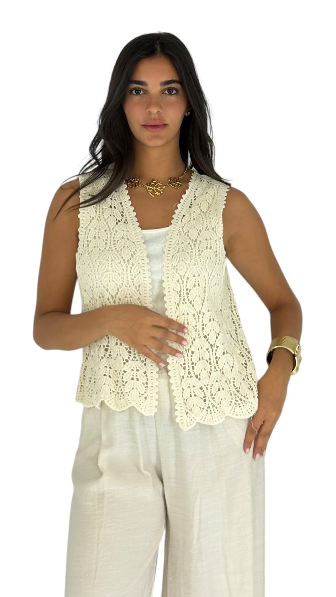 Edie Beige Vest