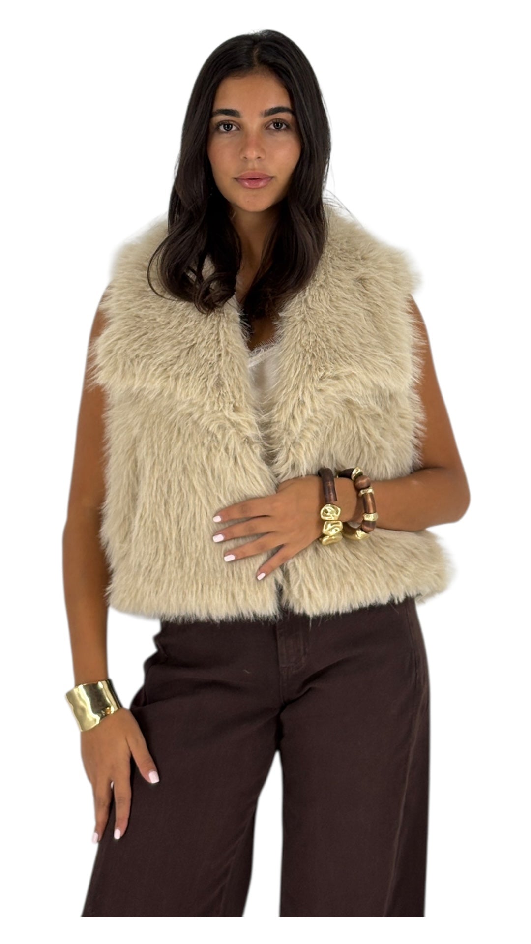 Elida Beige Vest